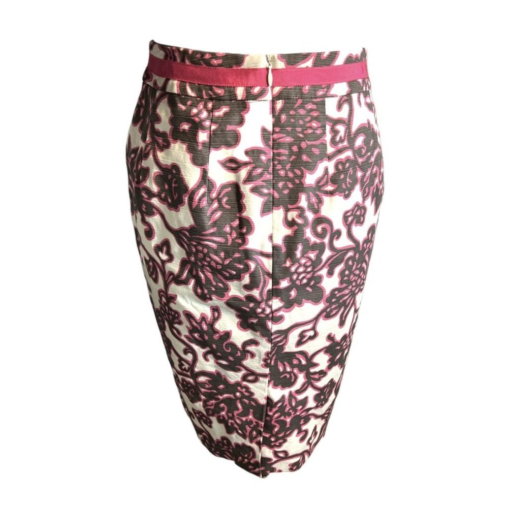 Boden Skirt Women 2P Pink Floral Paisley Straight Pencil - Picture 3 of 8